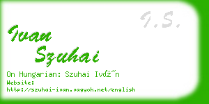 ivan szuhai business card